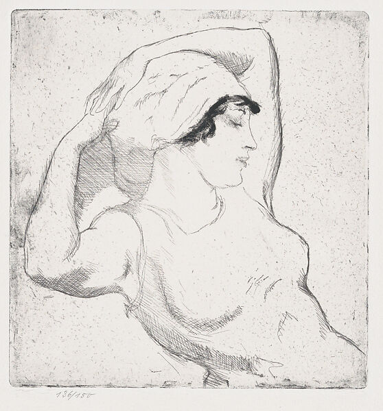 Female Figure (Frauengestalt), Emil Orlik (Austro-Hungarian, Prague 1870–1932 Berlin), Etching 