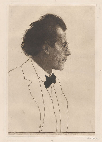 Gustav Mahler, Emil Orlik (Austro-Hungarian, Prague 1870–1932 Berlin), Drypoint, roulettes 