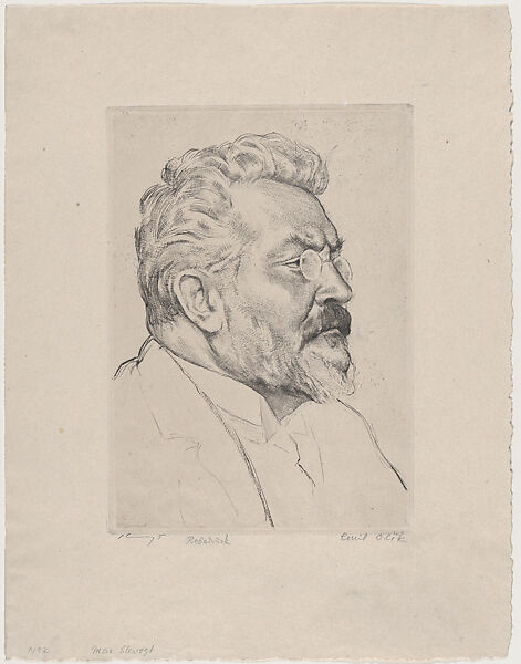 Max Slevogt, Emil Orlik (Austro-Hungarian, Prague 1870–1932 Berlin), Drypoint, proof 