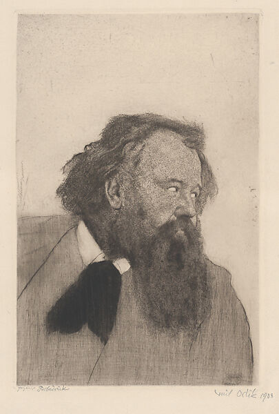 Hermann Bahr, Emil Orlik (Austro-Hungarian, Prague 1870–1932 Berlin), Etching, aquatint, and roulette, proof 