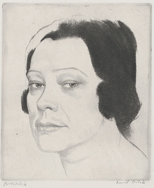 Tilla Durieux, Emil Orlik (Austro-Hungarian, Prague 1870–1932 Berlin), Etching and drypoint, proof 