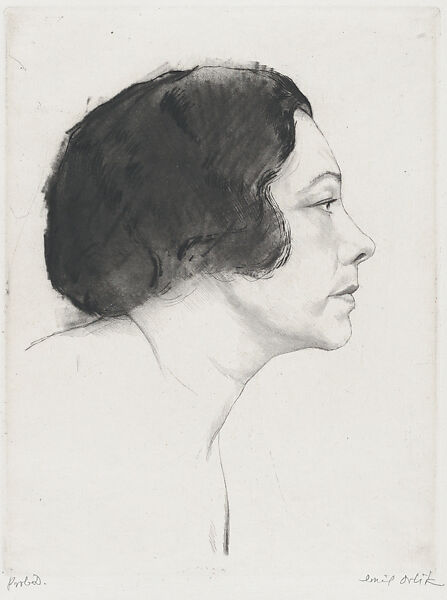 Tilla Durieux, Emil Orlik (Austro-Hungarian, Prague 1870–1932 Berlin), Etching and drypoint, proof 