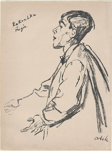 Kokoschka Rehearsing, Emil Orlik (Austro-Hungarian, Prague 1870–1932 Berlin), Lithograph 