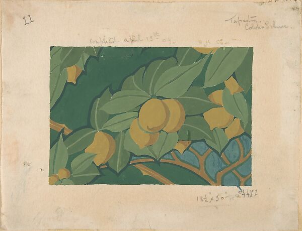 Textile Designs, John Sylvester Wheelwright (British, Edgware, Middlesex 1885–1962 Watford, Hertfordshire), Graphite, watercolor, gouache (bodycolor) and ink