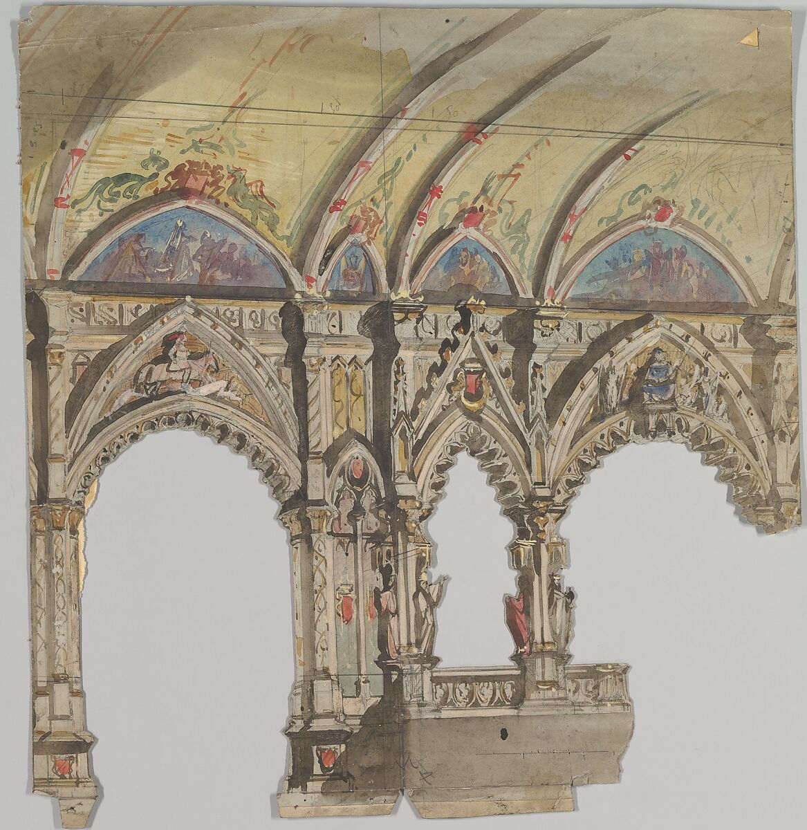 Design for a Stage Set, Eugène Cicéri (French, Paris 1813–1890 Fontainebleau) 