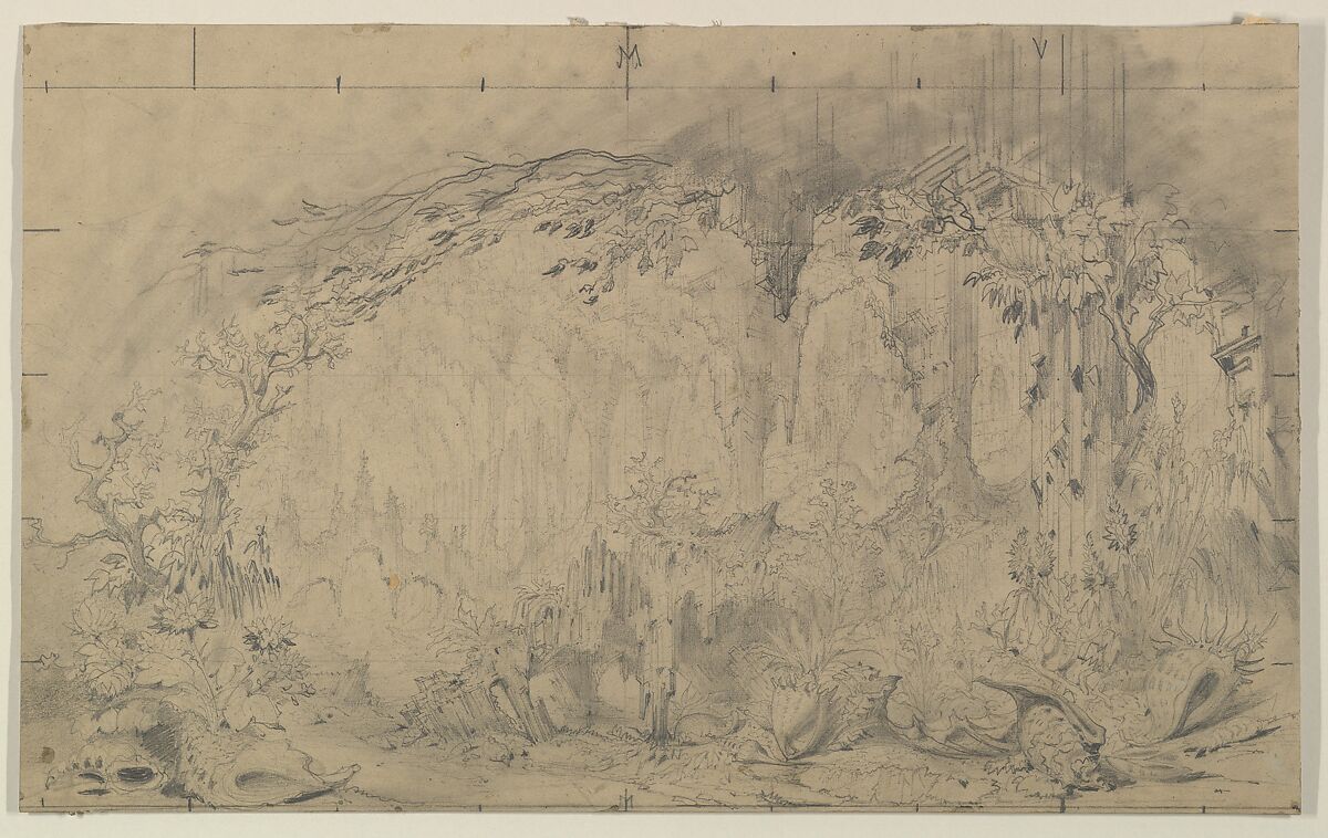 Design for a Stage Set, Eugène Cicéri (French, Paris 1813–1890 Fontainebleau) 