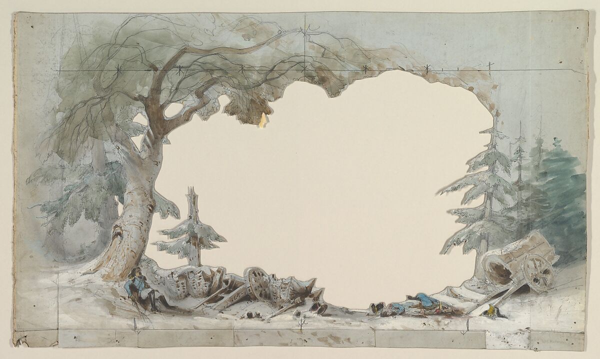 Design for a Stage Set, Eugène Cicéri (French, Paris 1813–1890 Fontainebleau) 