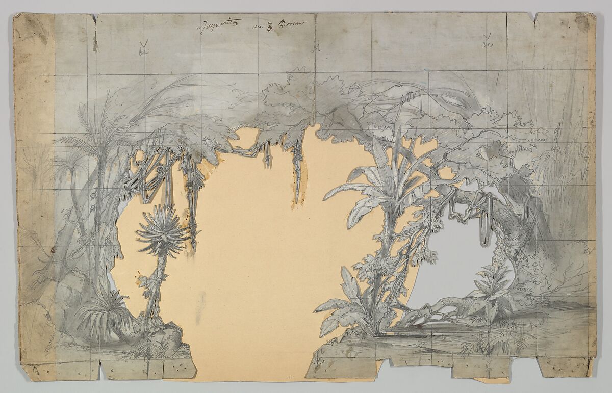 Design for a Stage Set, Eugène Cicéri (French, Paris 1813–1890 Fontainebleau) 