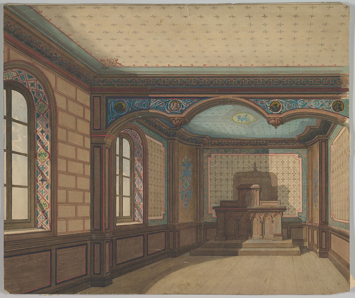 Design for a Stage Set, Eugène Cicéri (French, Paris 1813–1890 Fontainebleau) 