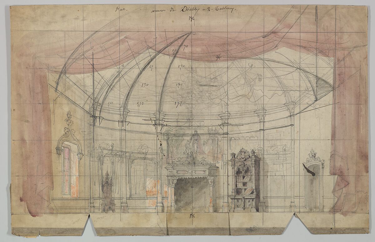 Design for a Stage Set, Eugène Cicéri (French, Paris 1813–1890 Fontainebleau) 
