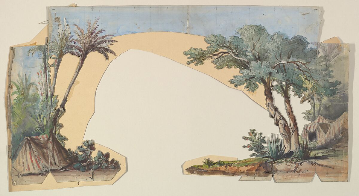 Design for a Stage Set, Eugène Cicéri (French, Paris 1813–1890 Fontainebleau) 