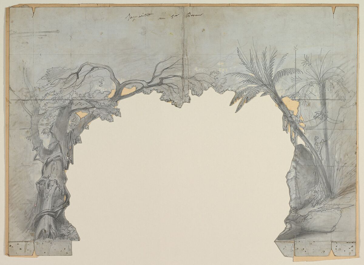 Design for a Stage Set, Eugène Cicéri (French, Paris 1813–1890 Fontainebleau) 