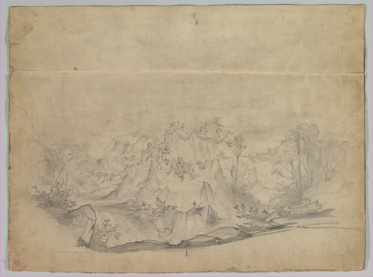 Design for a Stage Set, Eugène Cicéri (French, Paris 1813–1890 Fontainebleau) 