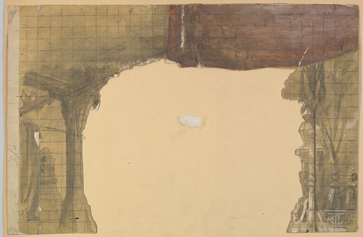 Design for a Stage Set, Eugène Cicéri (French, Paris 1813–1890 Fontainebleau) 