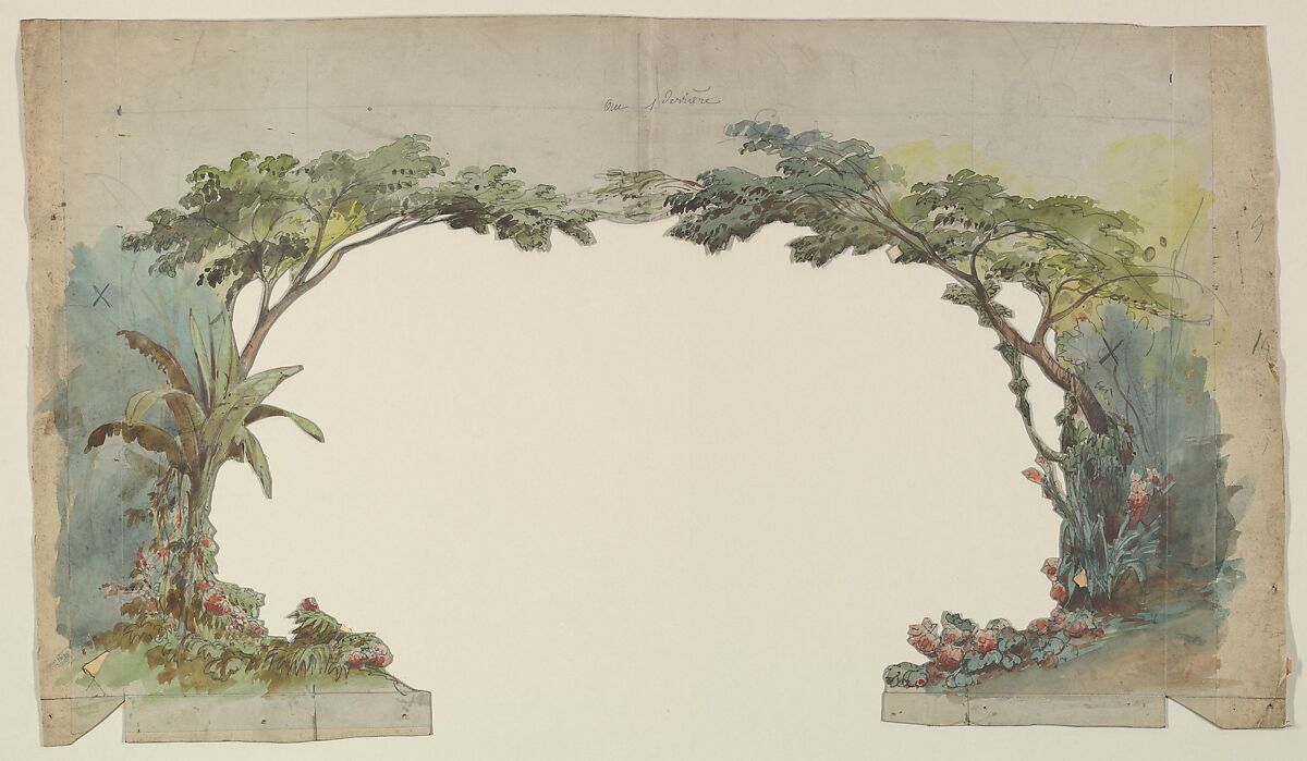 Design for a Stage Set, Eugène Cicéri (French, Paris 1813–1890 Fontainebleau) 