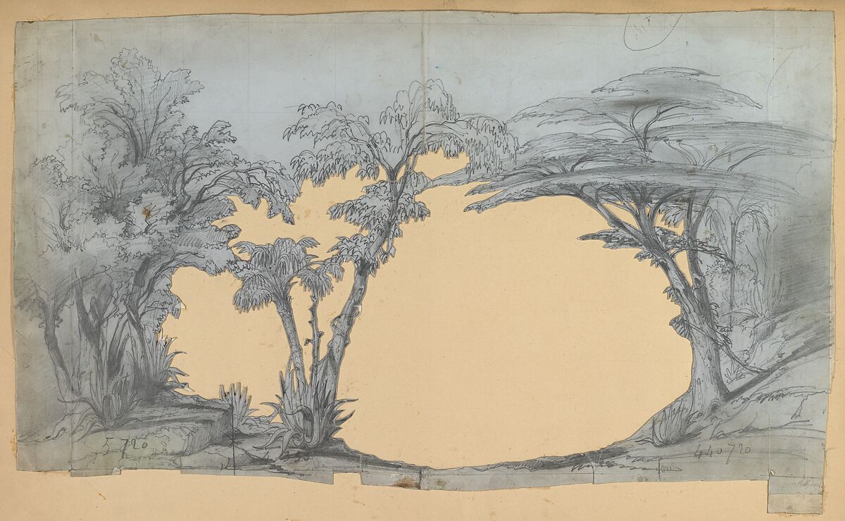 Design for a Stage Set, Eugène Cicéri (French, Paris 1813–1890 Fontainebleau) 