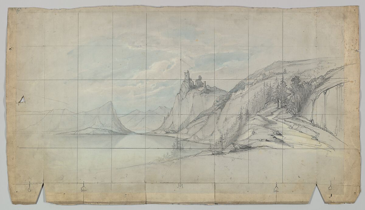 Design for a Stage Set, Eugène Cicéri (French, Paris 1813–1890 Fontainebleau) 