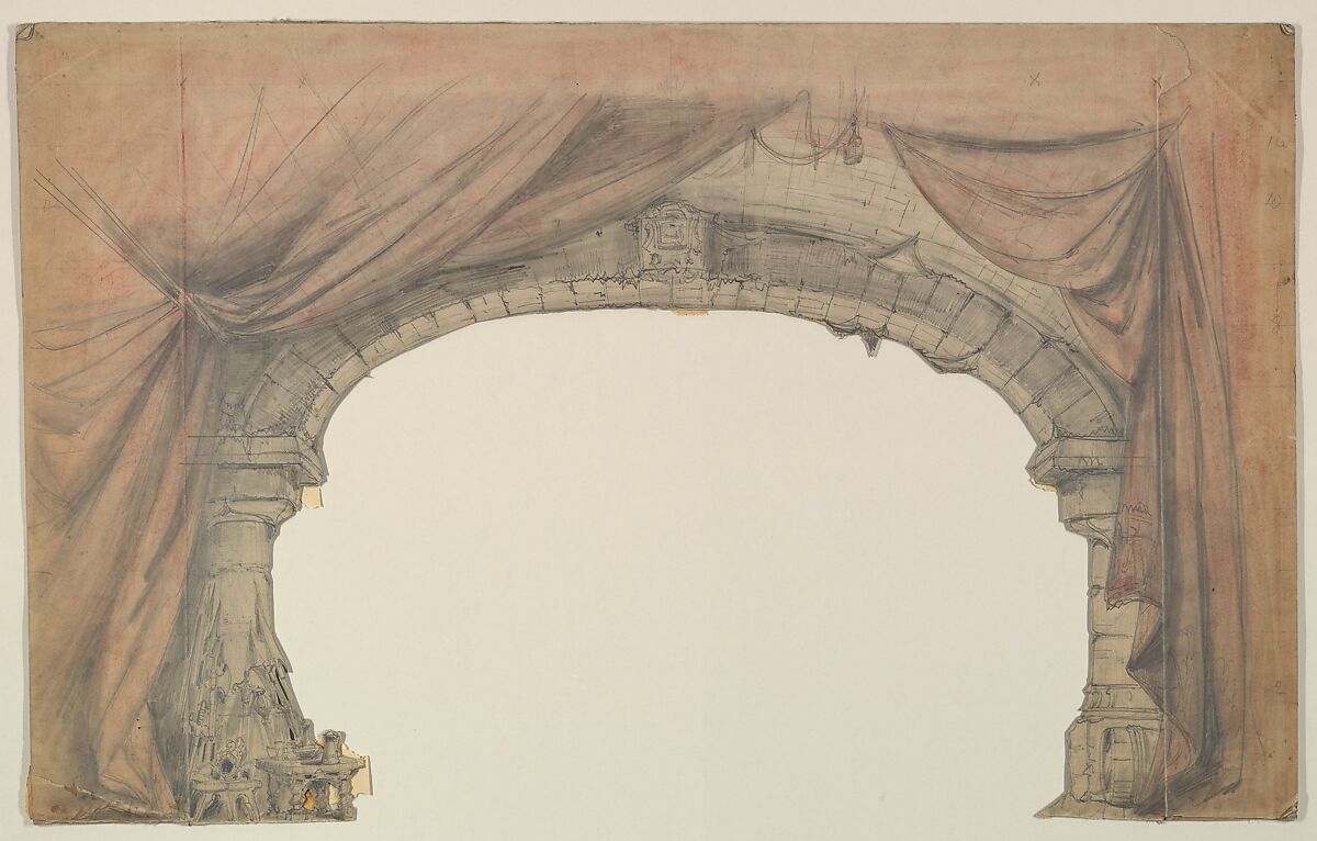 Design for a Stage Set, Eugène Cicéri (French, Paris 1813–1890 Fontainebleau) 