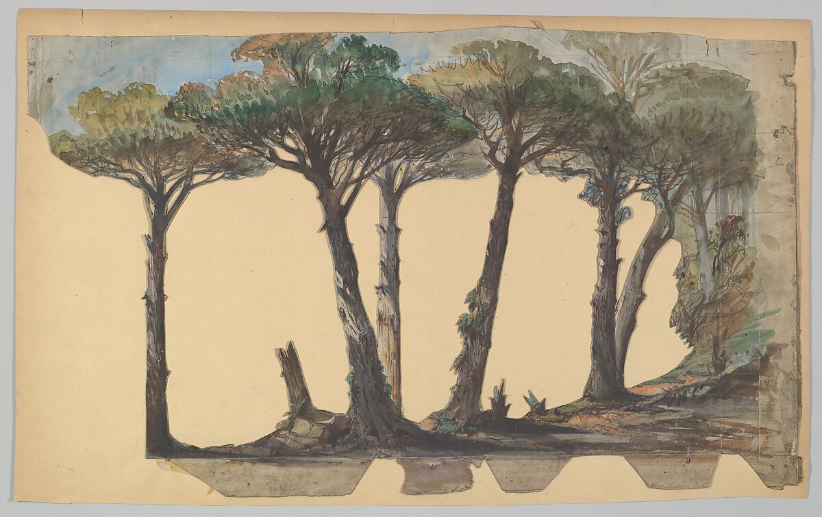 Design for a Stage Set, Eugène Cicéri (French, Paris 1813–1890 Fontainebleau) 