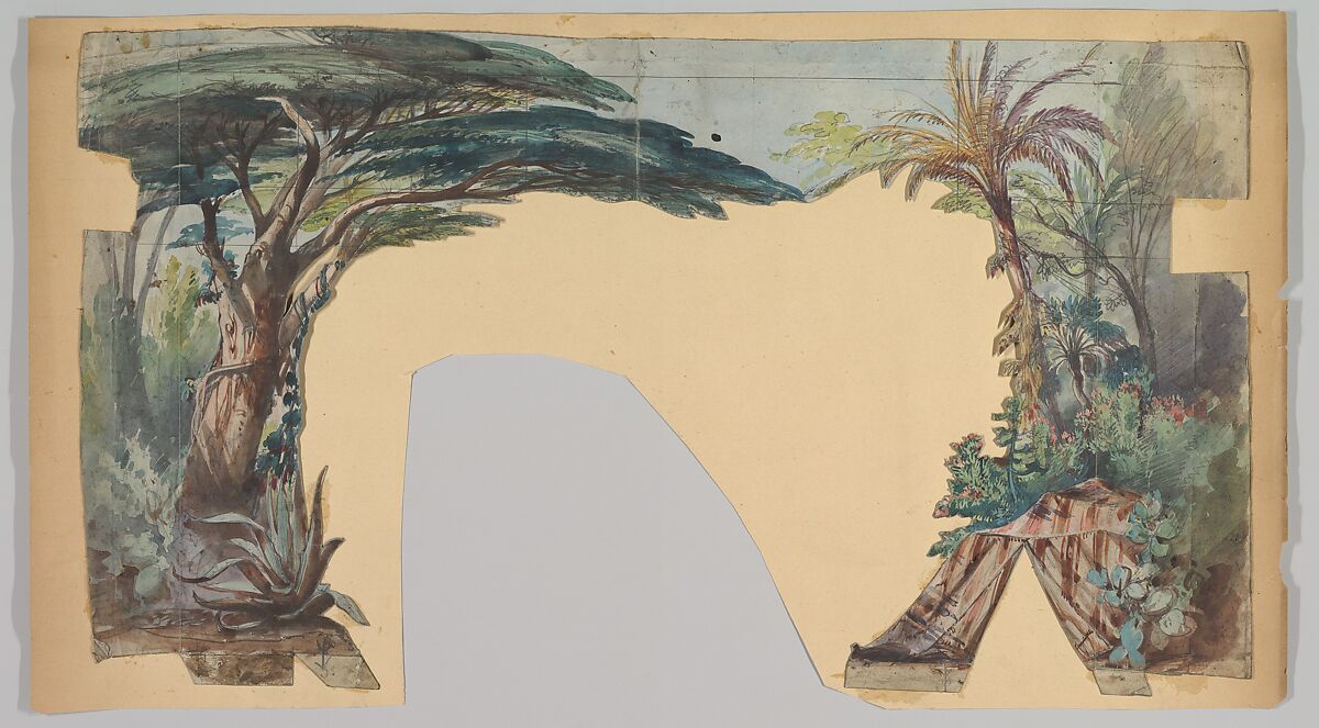 Design for a Stage Set, Eugène Cicéri (French, Paris 1813–1890 Fontainebleau) 