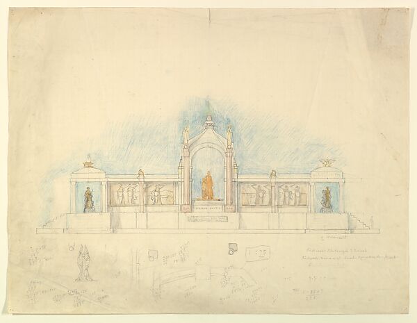 Design for a Monument (Entwurf fur ein Denkmal), Franz von Matsch (Austrian, 1861-1942) 