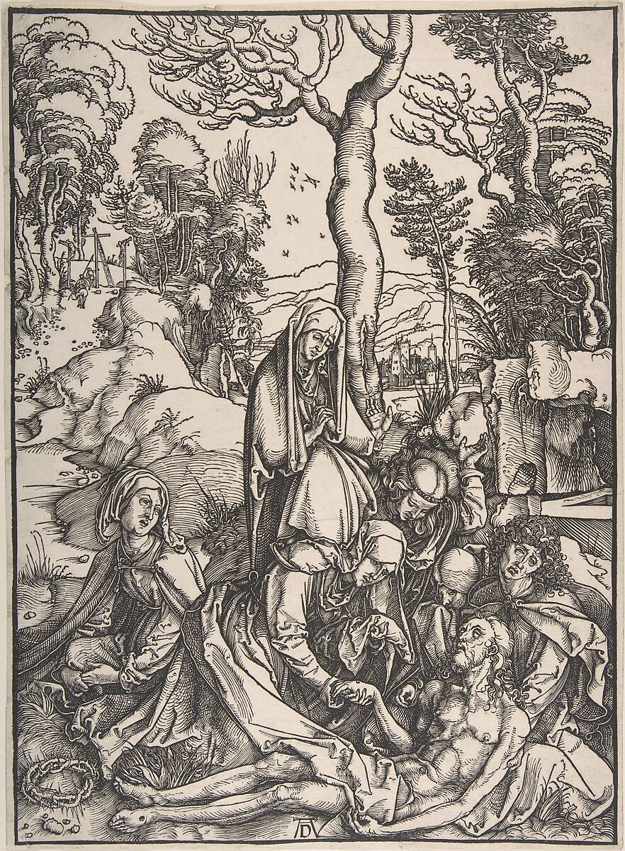 The Lamentation, Albrecht Dürer (German, Nuremberg 1471–1528 Nuremberg), Woodcut