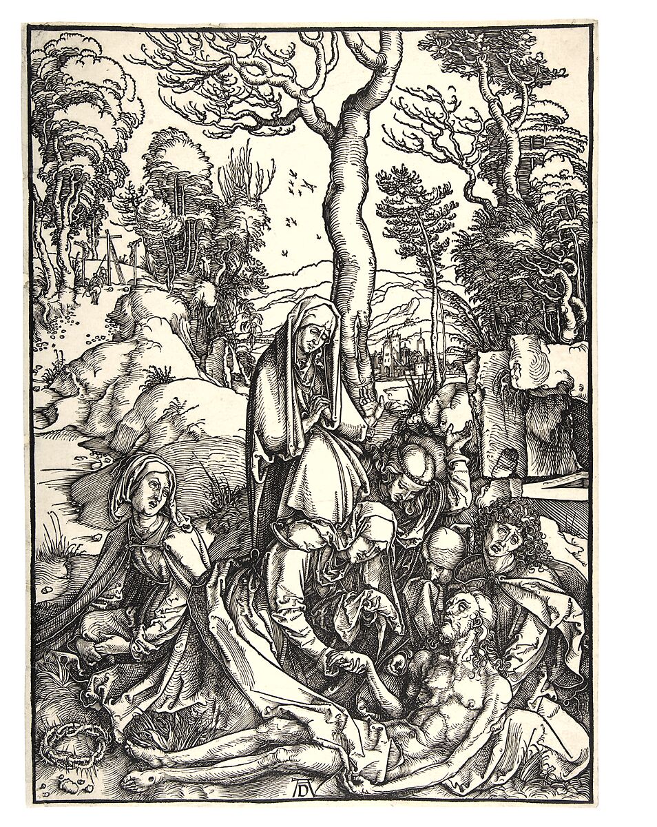 The Lamentation, Albrecht Dürer (German, Nuremberg 1471–1528 Nuremberg), Woodcut