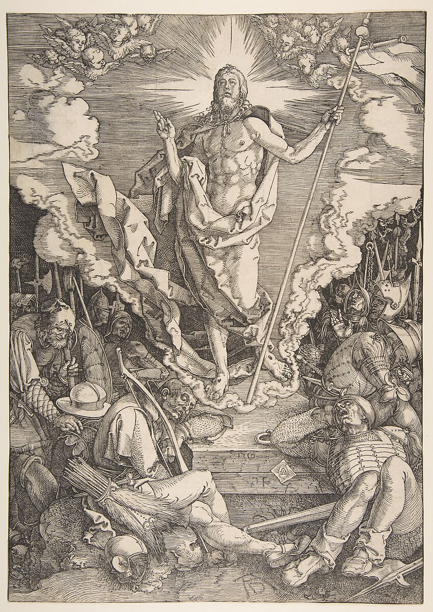 The Resurrection, Albrecht Dürer (German, Nuremberg 1471–1528 Nuremberg), Woodcut 