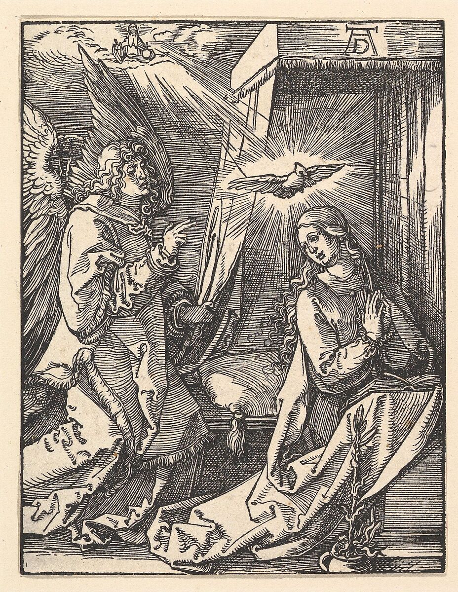 The Annunciation, from "The Small Passion", Albrecht Dürer  German, Woodcut