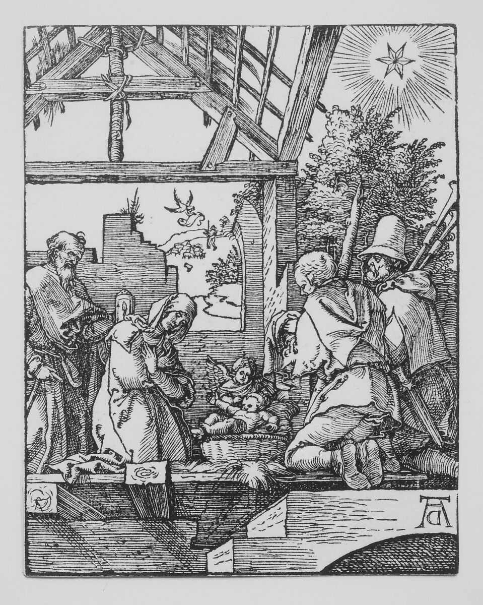 The Nativity, from "The Little Passion", Albrecht Dürer (German, Nuremberg 1471–1528 Nuremberg), Woodcut