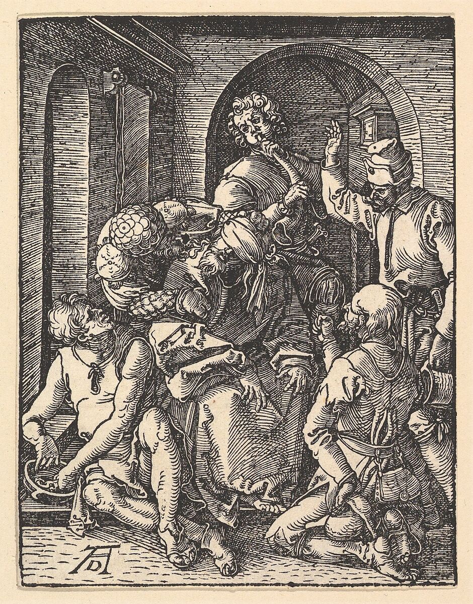 The Mocking of Christ, from "The Small Passion", Albrecht Dürer (German, Nuremberg 1471–1528 Nuremberg), Woodcut 