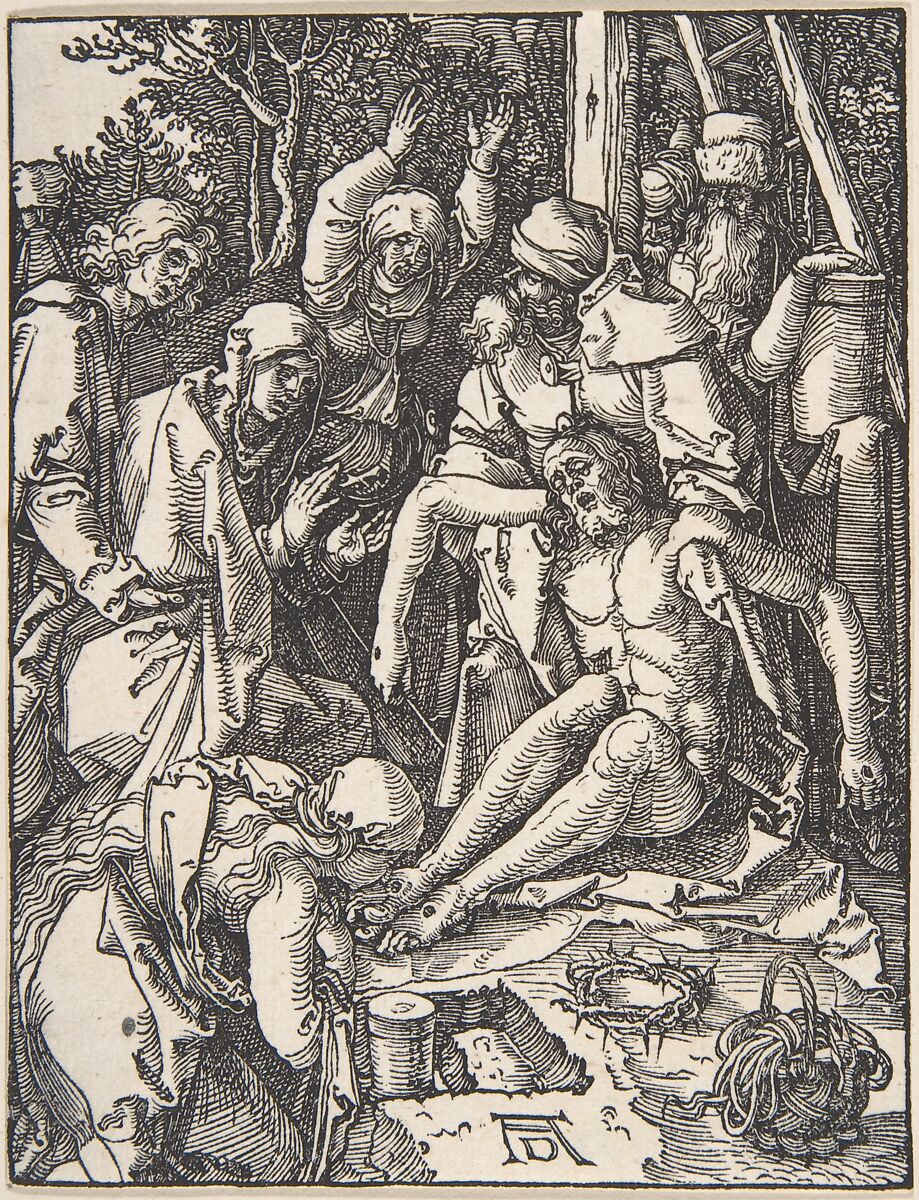 The Lamentation, from "The Small Passion", Albrecht Dürer (German, Nuremberg 1471–1528 Nuremberg), Woodcut