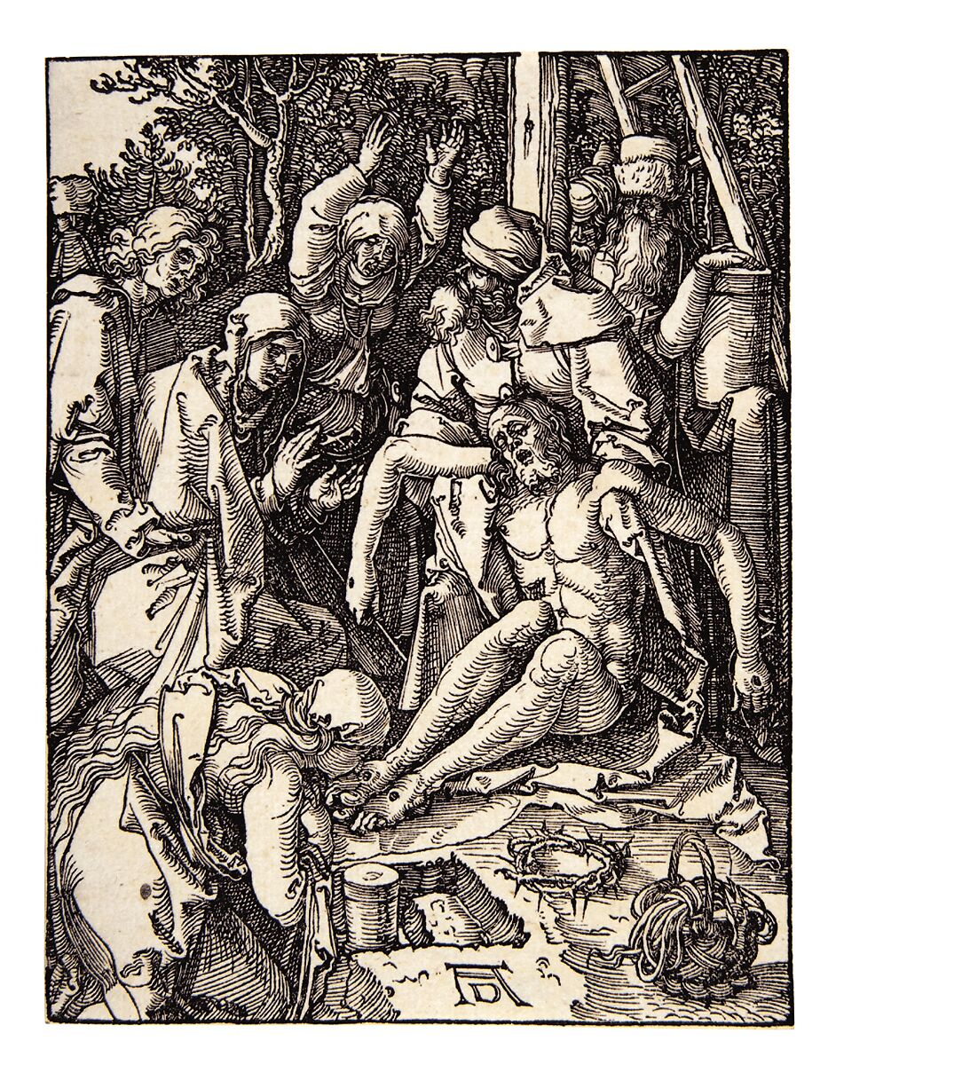 The Lamentation, from "The Small Passion", Albrecht Dürer (German, Nuremberg 1471–1528 Nuremberg), Woodcut