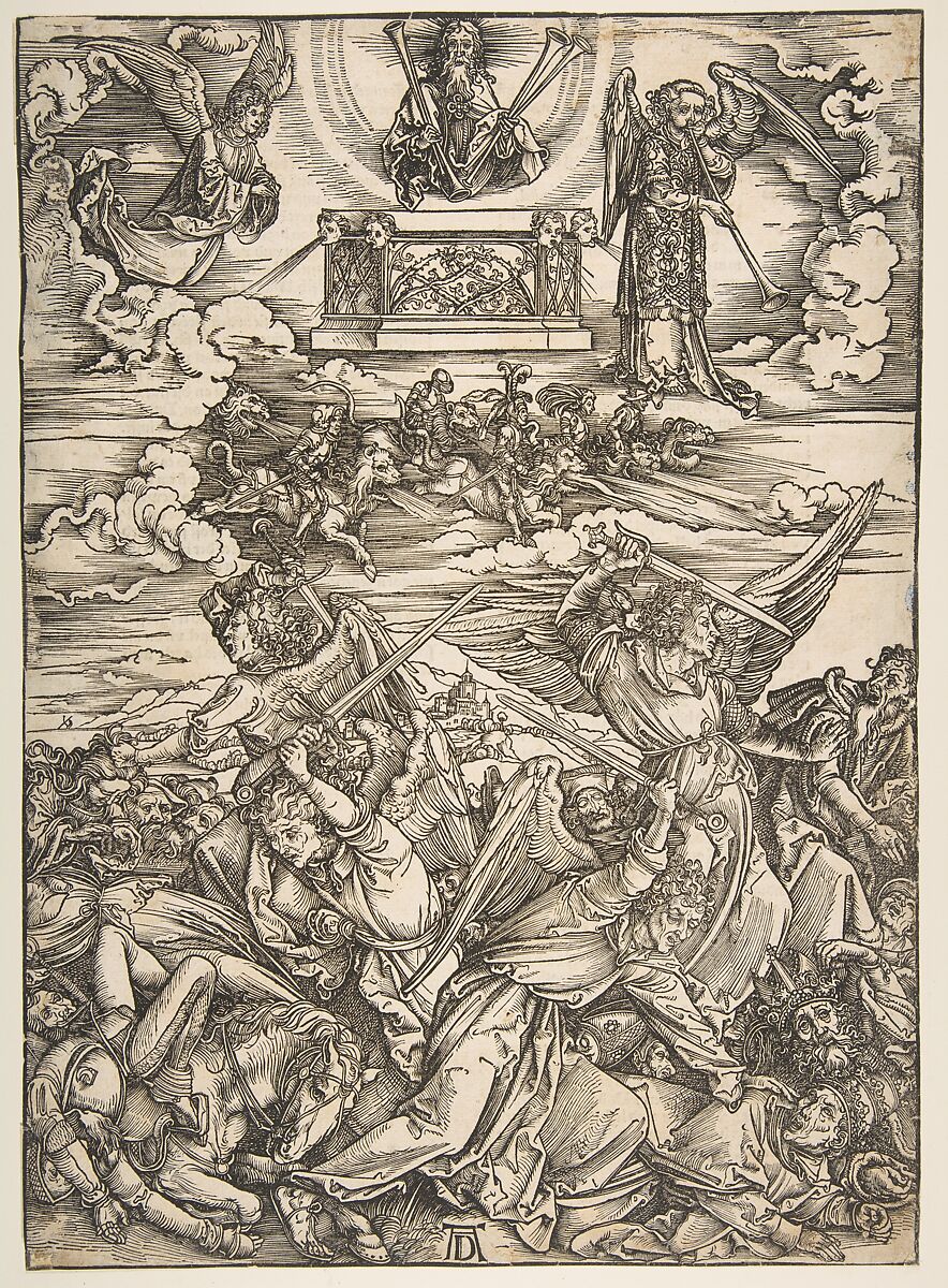 The Four Avenging Angels, from "The Apocalypse", Albrecht Dürer (German, Nuremberg 1471–1528 Nuremberg), Woodcut 