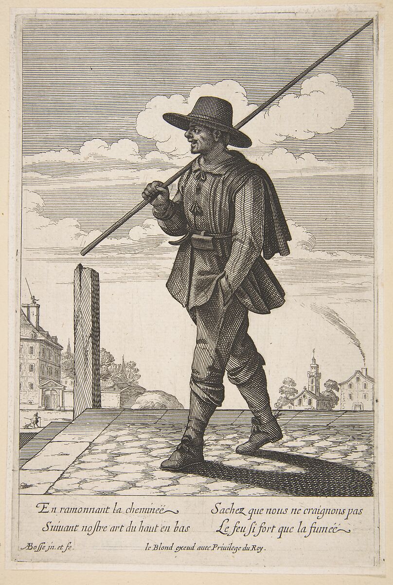 The Chimney Sweep, Abraham Bosse (French, Tours 1602/04–1676 Paris), Etching 