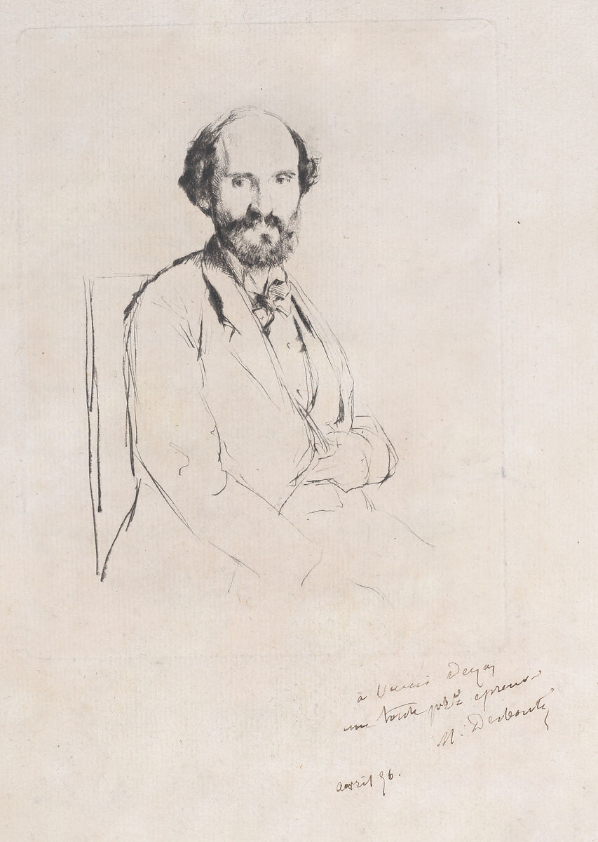 Portrait of Charles Hayem, Marcellin Desboutin (French, Cérilly 1823–1902 Nice), Drypoint; first state of three 