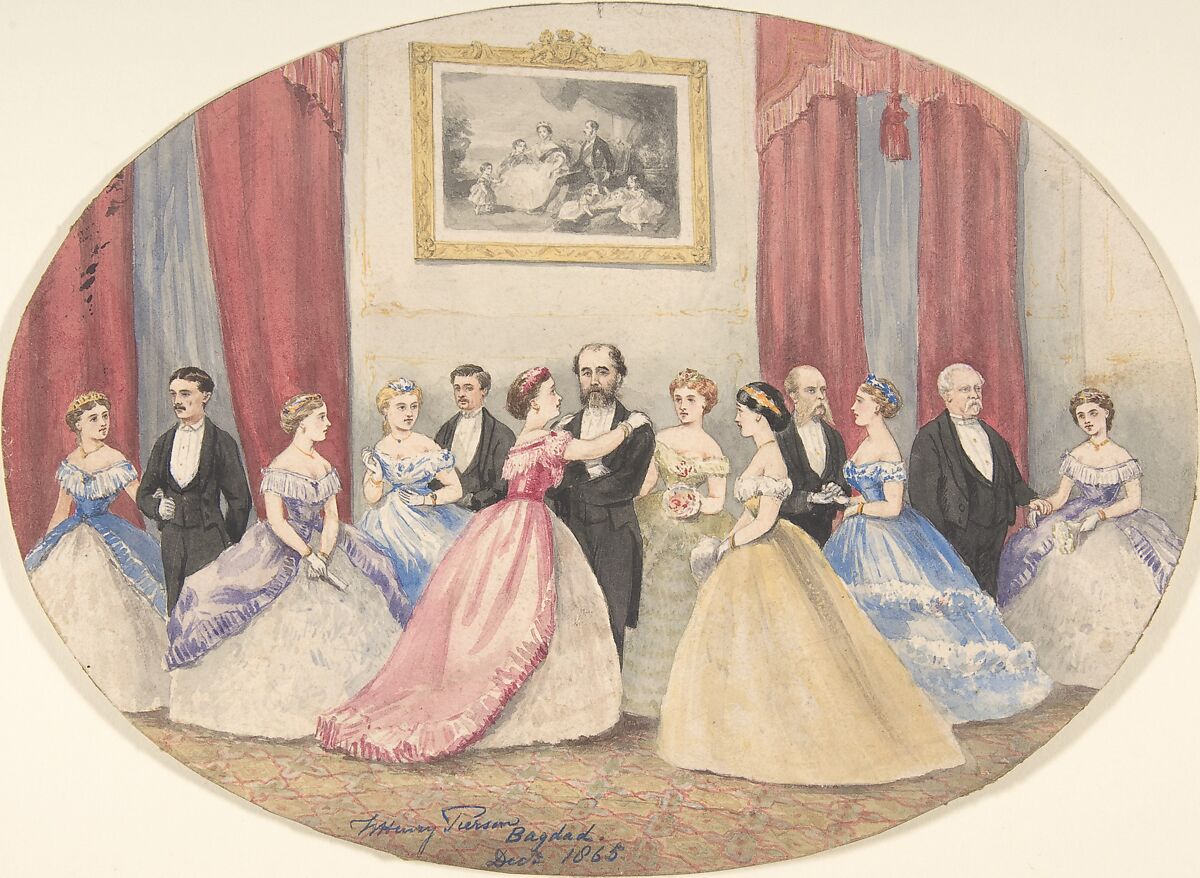 British Reception in Baghdad, W. Henry Pierson (British, active 1860s), Watercolor 