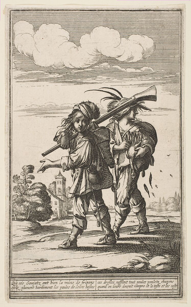 Two Marauders, from "The French Guards" (Les Gardes Françaises), Abraham Bosse (French, Tours 1602/04–1676 Paris), Etching 