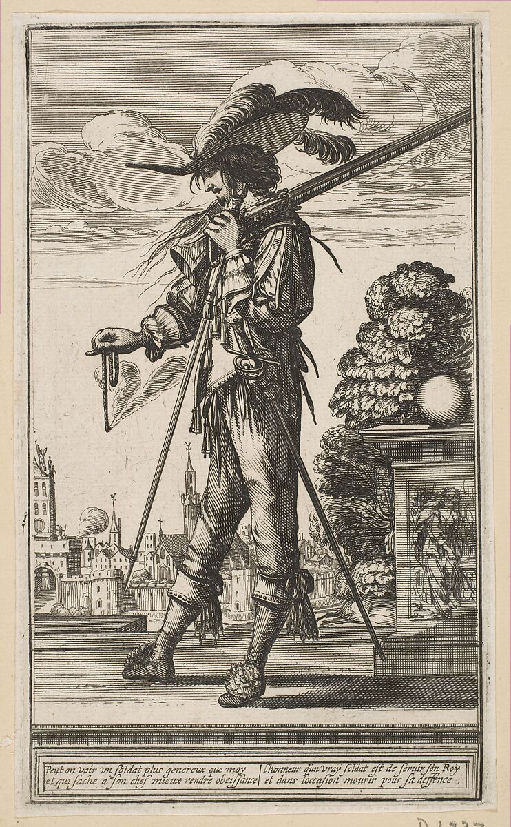 A Soldier on Duty, Abraham Bosse (French, Tours 1602/04–1676 Paris), Etching 