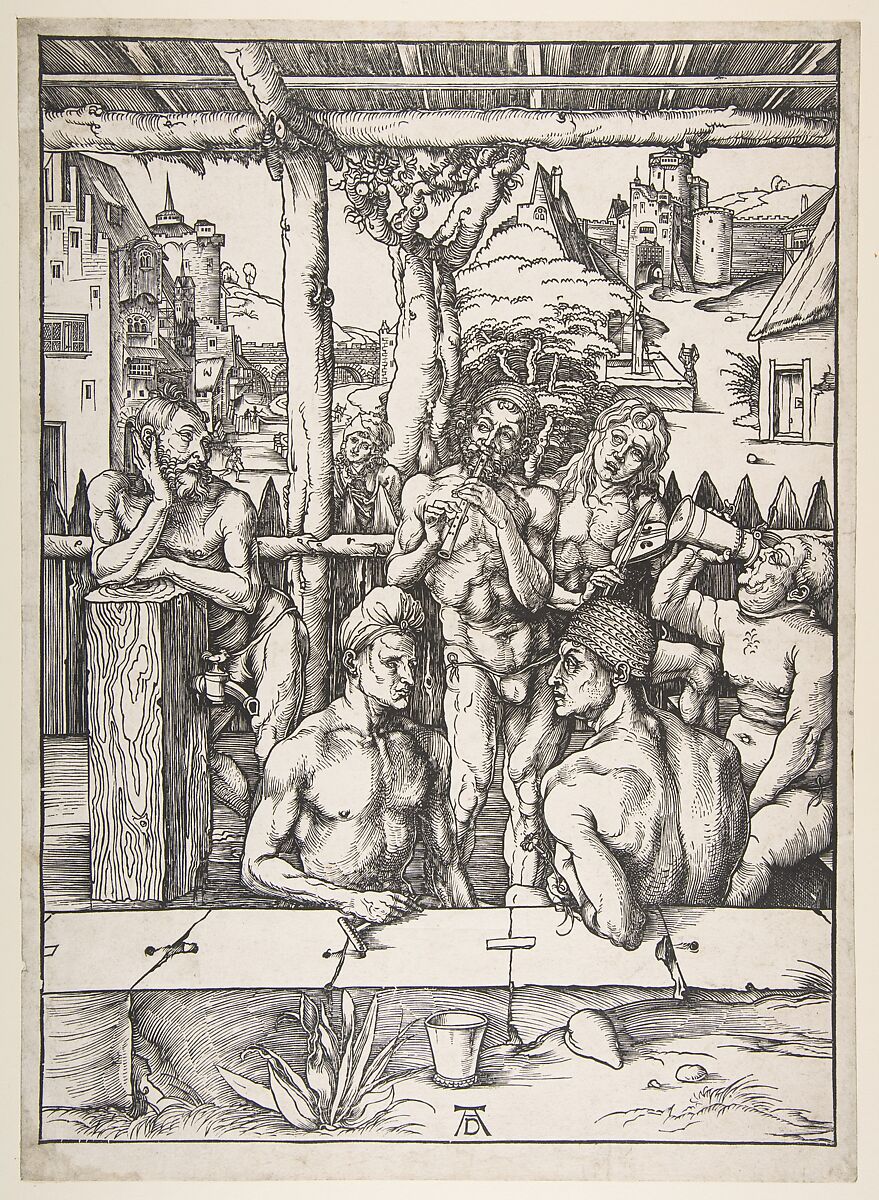 The Men's Bath, Albrecht Dürer (German, Nuremberg 1471–1528 Nuremberg), Woodcut 
