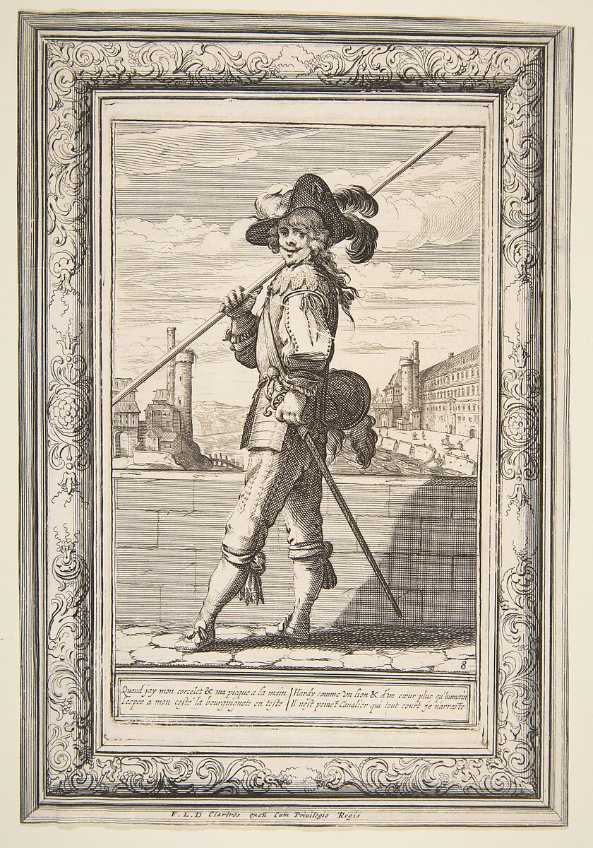 A Pikeman, Abraham Bosse (French, Tours 1602/04–1676 Paris), Etching; second state of two 