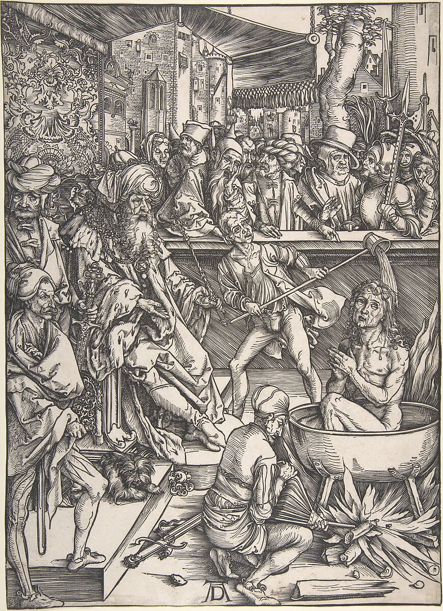 The Martyrdom of Saint John, from "The Apocalypse", Albrecht Dürer (German, Nuremberg 1471–1528 Nuremberg), Woodcut