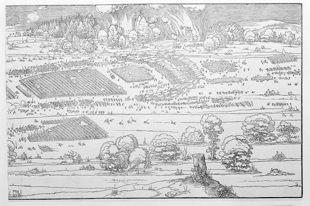 The Siege of a Fortress, Albrecht Dürer (German, Nuremberg 1471–1528 Nuremberg), Woodcut