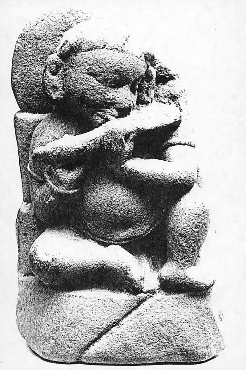 Seated Figure, Gray sandstone, India 