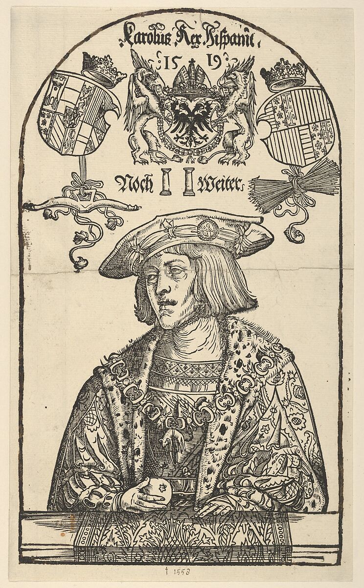 Copy of Portrait of Charles V, After Hans Weiditz the Younger (German, Freiburg im Breisgau before 1500–ca. 1536 Strasbourg), Woodcut 