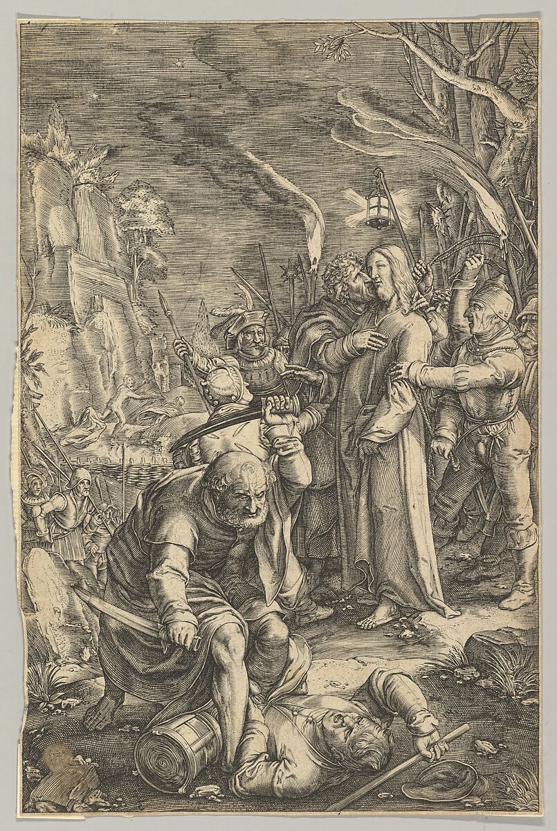 The Betrayal of Christ, from "The Passion of Christ", Ludovicus Siceram (Flemish, active Antwerp, ca. 1623), Engraving 