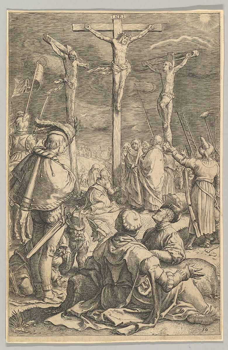 Christ on the Cross, from "The Passion of Christ", Ludovicus Siceram (Flemish, active Antwerp, ca. 1623), Engraving 