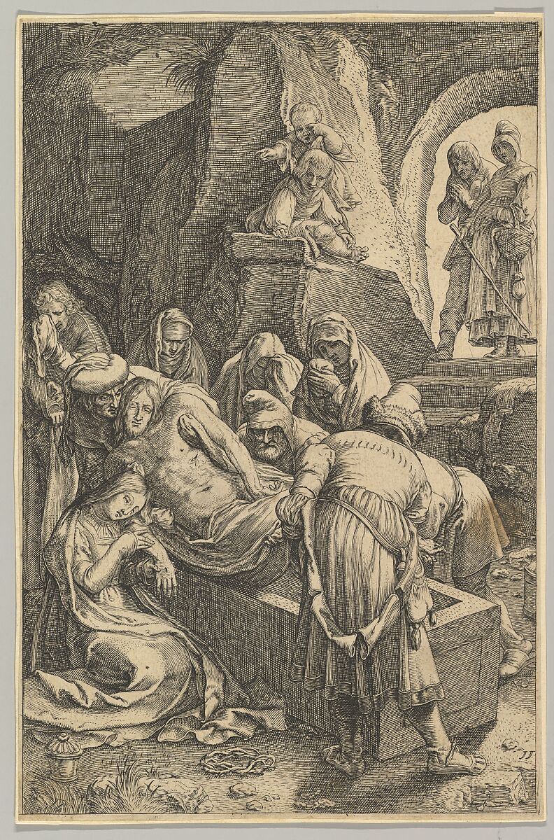 The Entombment, from "The Passion of Christ", Ludovicus Siceram (Flemish, active Antwerp, ca. 1623), Engraving 