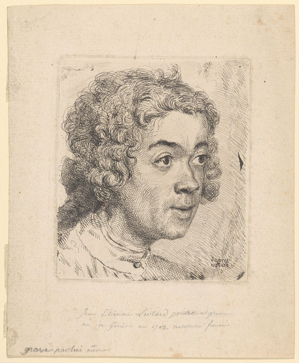 Self-Portrait as a Young Man, Jean Etienne Liotard (Swiss, Geneva 1702–1789 Geneva), Etching; second state of three