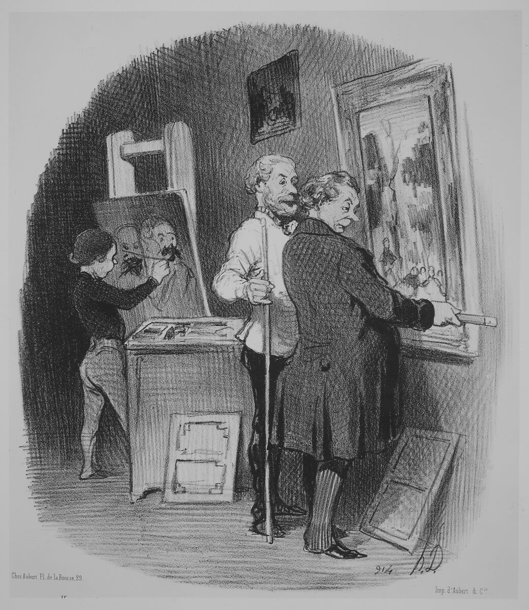 Votre tableau me plairait aussi...., from Les Bons Bourgeois, published in Le Charivari, October 12, 1846, Honoré Daumier  French, Lithograph; second state of two (Delteil)